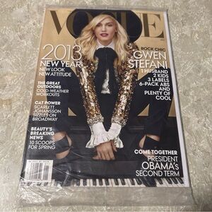 New Sealed Vogue Magazine January 2013 Rock Chic Gwen Stefani Cover Cat Power